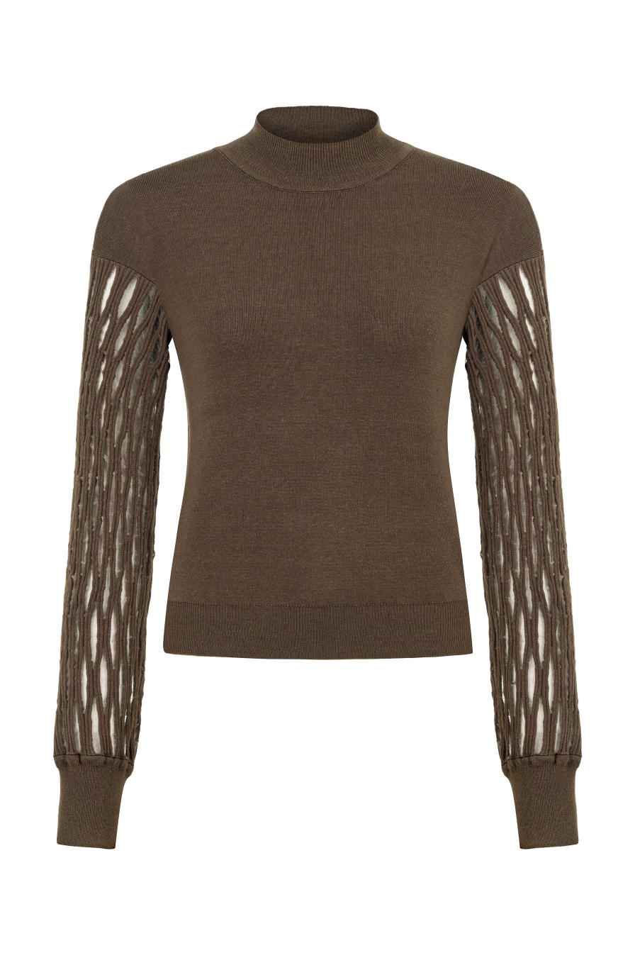 Kolu Transparan Kahverengi Kazak