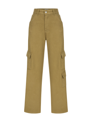 Denim Koyu Bej Kargo Pantolon