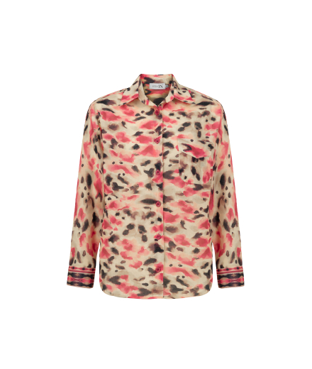 Pembe Desenlii Gömlek