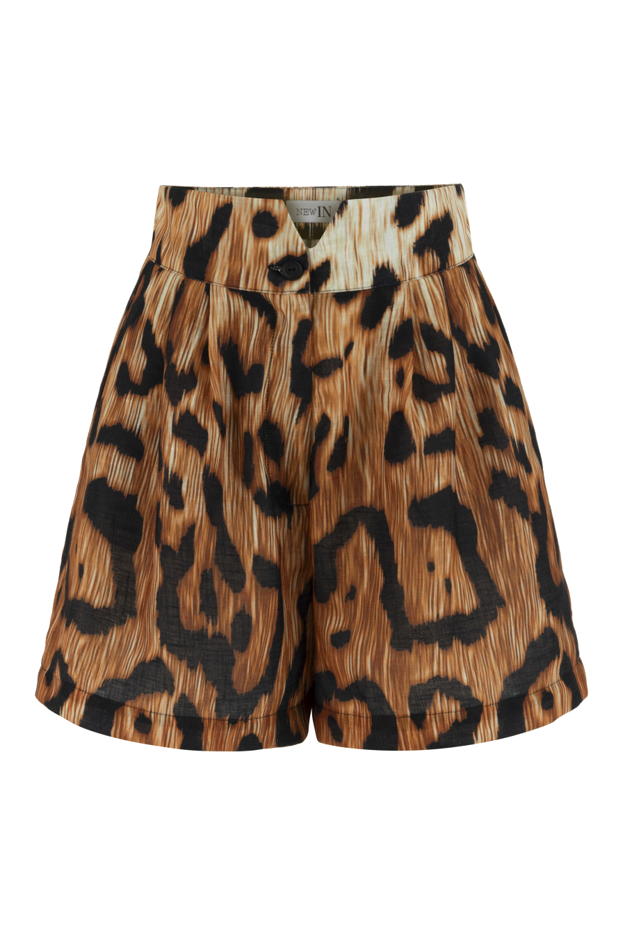 Renk Geçişli Leopar Şort