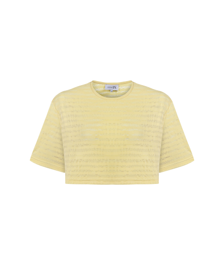 Butter Yellow Kısa Kollu Bluz