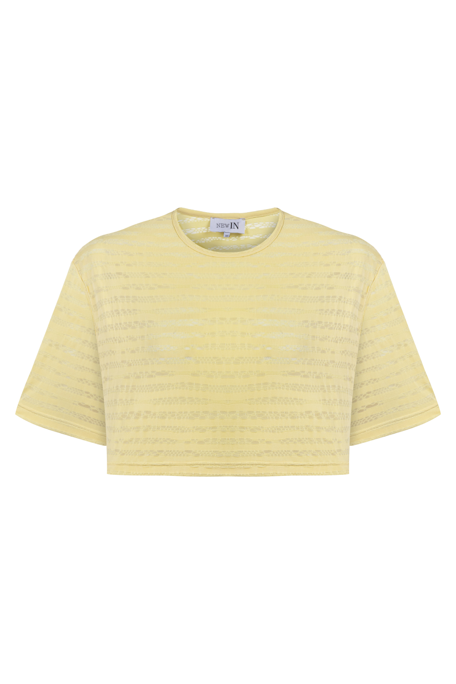 Butter Yellow Kısa Kollu Bluz