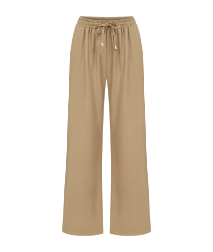 Beli Büzgülü Camel Pantolon