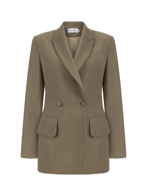 Cepli Bej Blazer Ceket