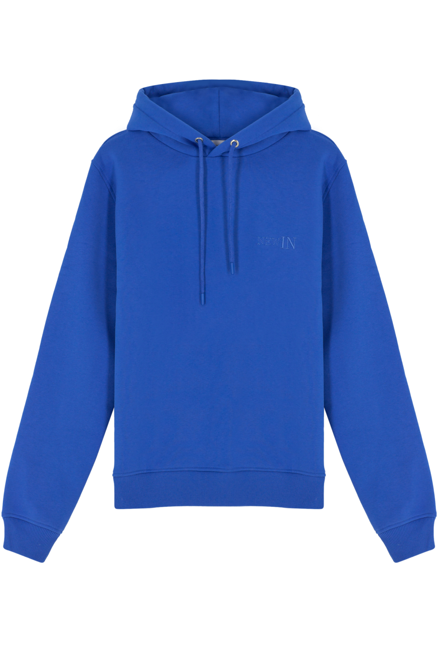 Kapüşonlu Mavi Sweatshirt