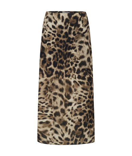 Leopar Desenli Midi Etek