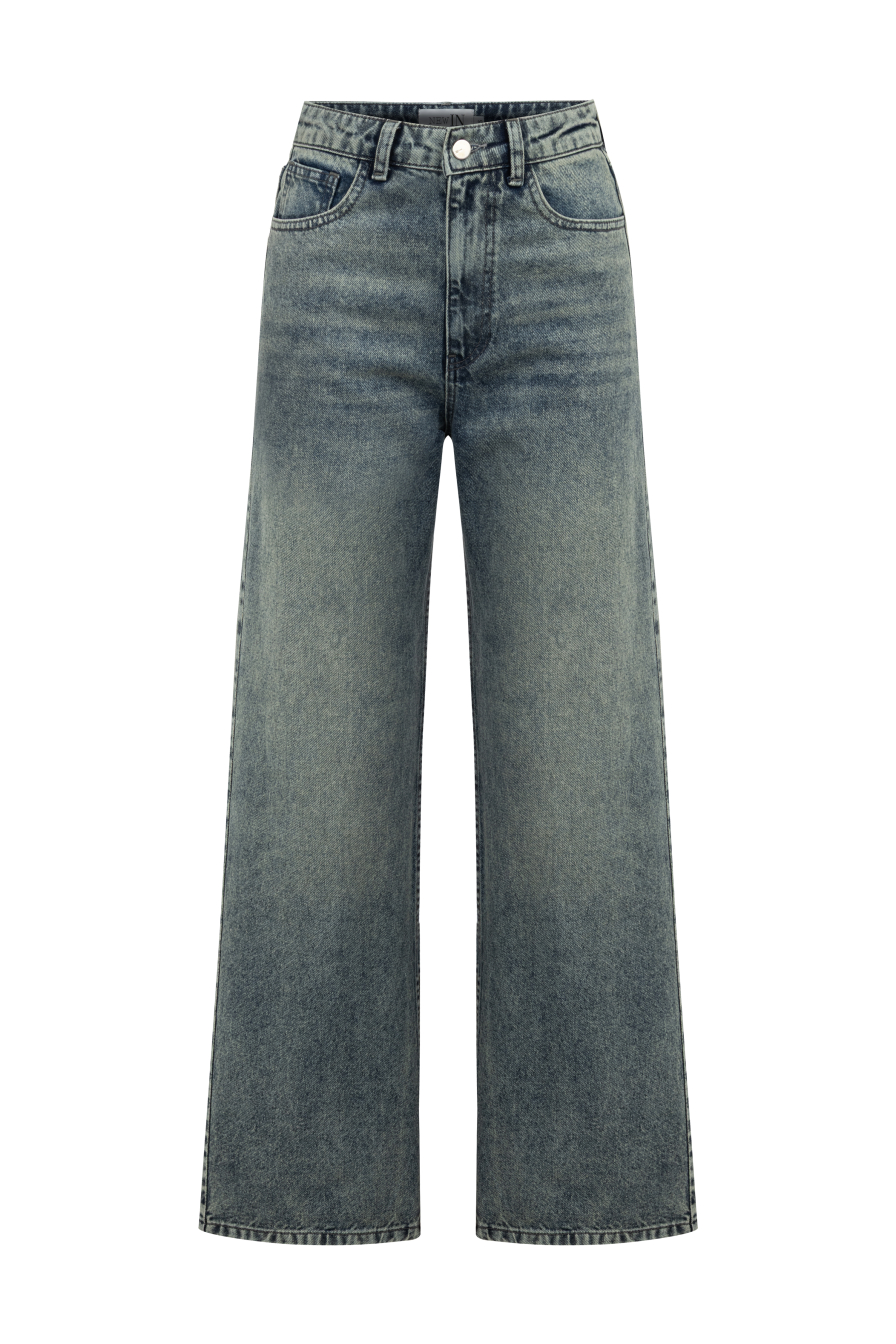 Taşlanmış Denim Pantolon