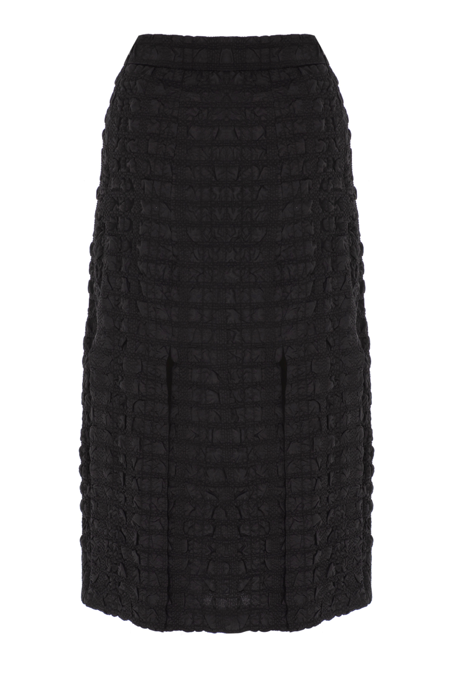 Çok Yırtmaçlı Siyah Etek