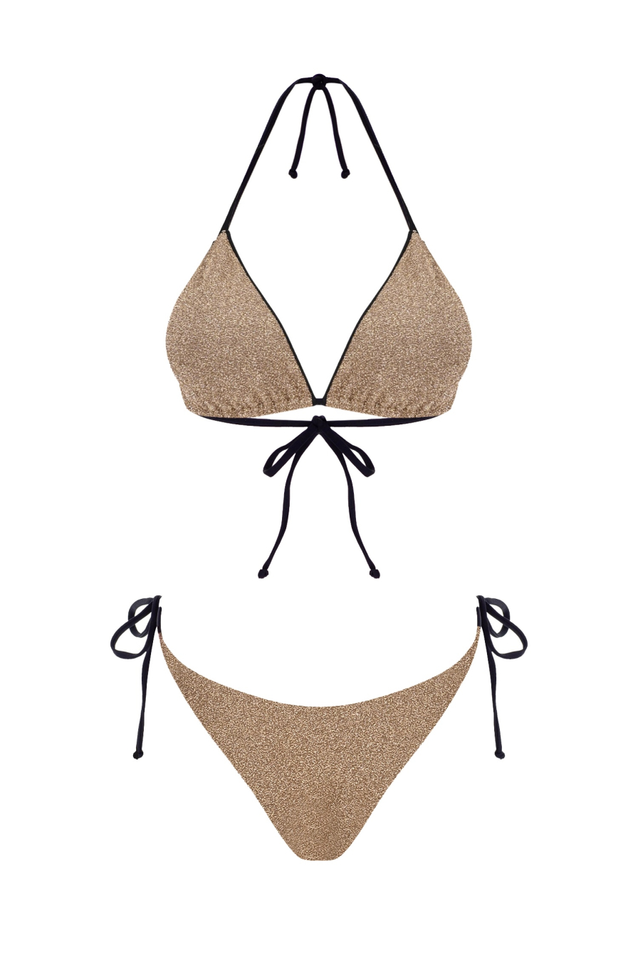 Gold Üçgen Bikini Takım
