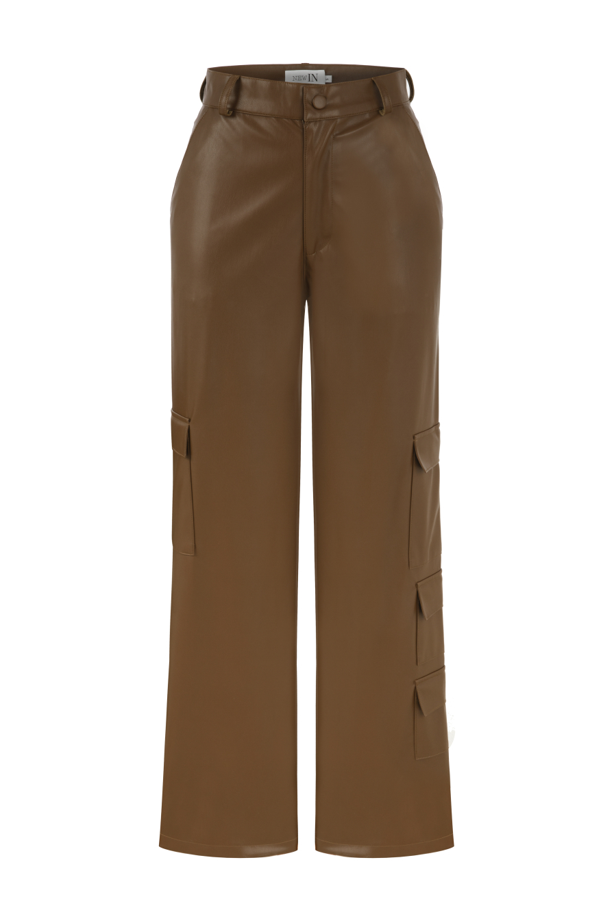 Suni Deri Taba Kargo Pantolon