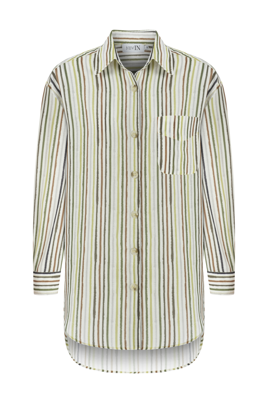 Çizgili Oversize Gömlek