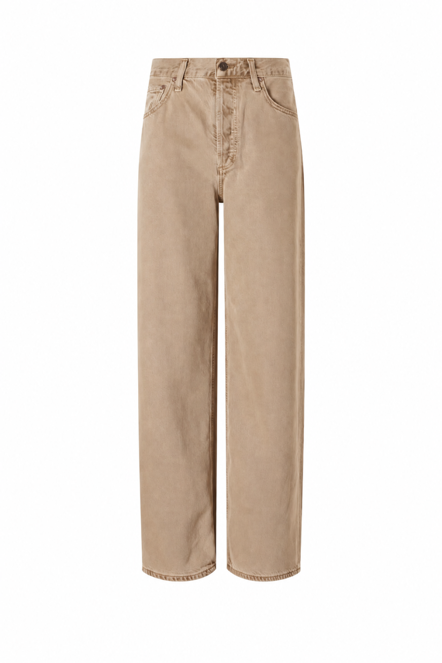 Bej Rengi Denim Pantolon