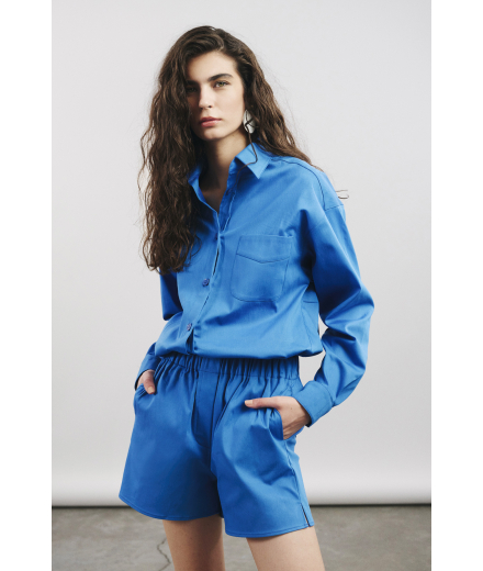 Koyu Mavi Koton Gömlek